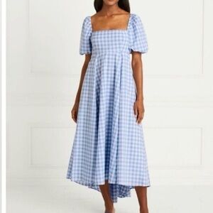 Hill House Blue Gingham High Low Dress